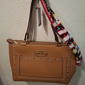 Love Moschino Tan Studded Women's Bag